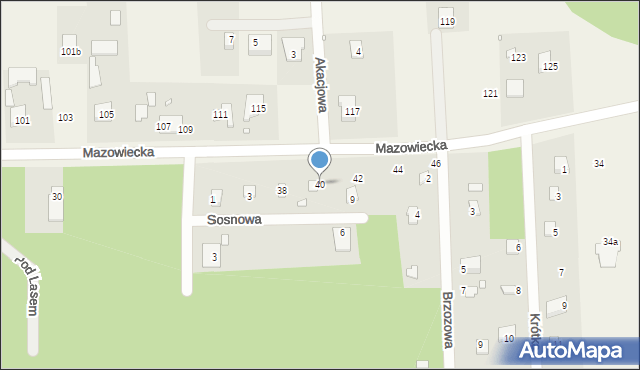 Nowe Racibory, Mazowiecka, 40, mapa Nowe Racibory