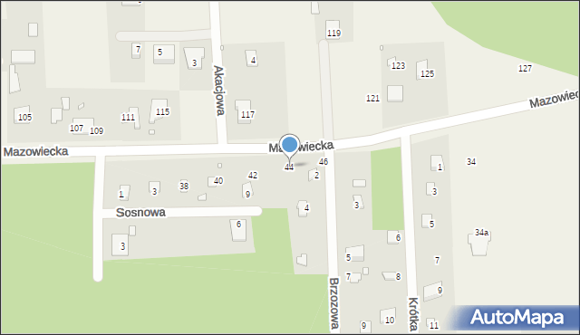 Nowe Racibory, Mazowiecka, 44, mapa Nowe Racibory