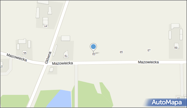 Nowe Racibory, Mazowiecka, 63, mapa Nowe Racibory