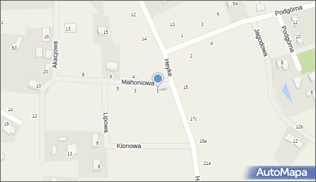 Nowy Dwór Wejherowski, Mahoniowa, 1, mapa Nowy Dwór Wejherowski
