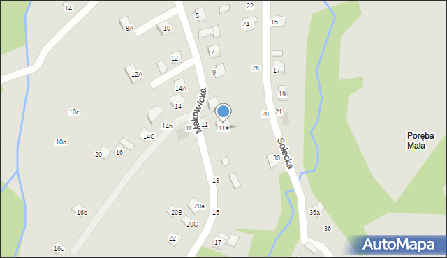 Nowy Sącz, Makowicka, 11a, mapa Nowego Sącza
