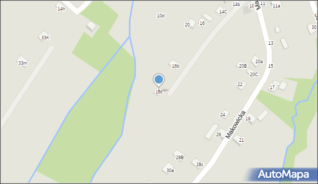 Nowy Sącz, Makowicka, 16c, mapa Nowego Sącza
