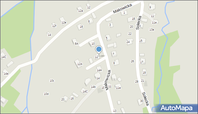 Nowy Sącz, Makowicka, 7A, mapa Nowego Sącza
