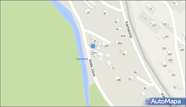 Nowy Sącz, Mała Góra, 22C, mapa Nowego Sącza