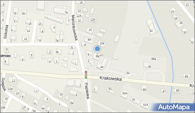 Nowy Sącz, Marcinkowicka, 6a, mapa Nowego Sącza