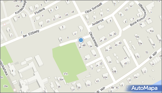 Nysa, Maczka Stanisława, gen., 1B, mapa Nysy