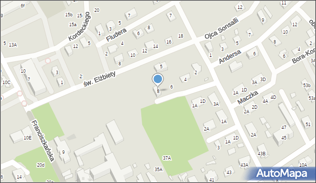 Nysa, Maczka Stanisława, gen., 8, mapa Nysy