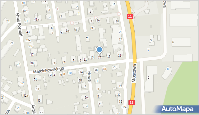 Oborniki, Marcinkowskiego Karola, 15, mapa Oborniki