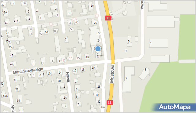 Oborniki, Marcinkowskiego Karola, 21, mapa Oborniki