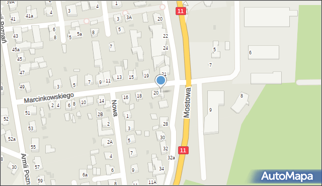 Oborniki, Marcinkowskiego Karola, 22, mapa Oborniki