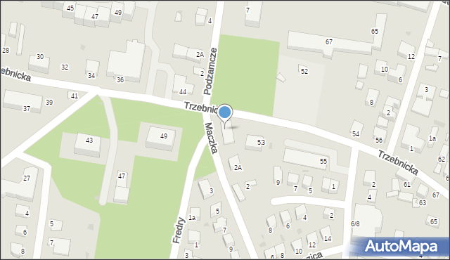 Oborniki Śląskie, Maczka Stanisława, gen., 2b, mapa Oborniki Śląskie