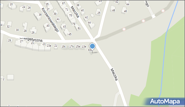 Oborniki Śląskie, Maczka Stanisława, gen., 83D, mapa Oborniki Śląskie