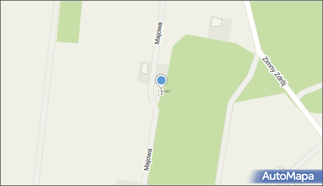 Obrowo, Majowa, 2, mapa Obrowo
