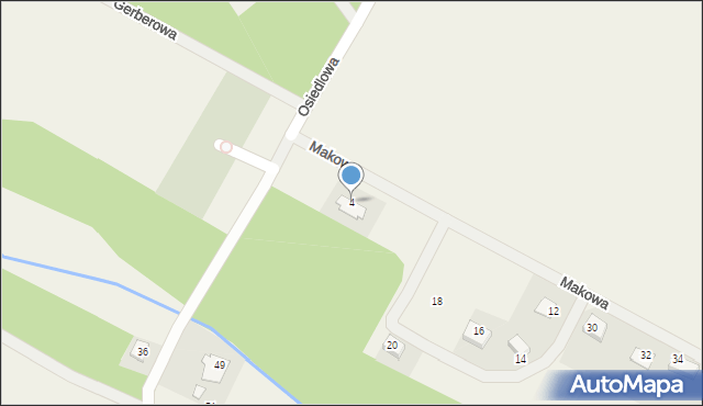 Obrowo, Makowa, 4, mapa Obrowo