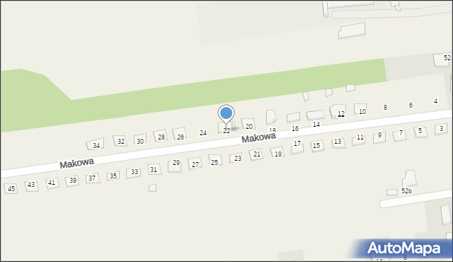 Obrzębin, Makowa, 22, mapa Obrzębin