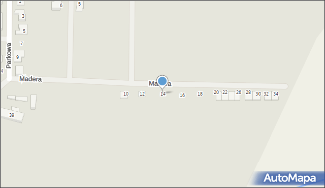 Odolanów, Madera, 14, mapa Odolanów