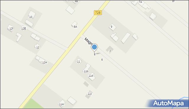 Odrzywołek, Magnolii, 4, mapa Odrzywołek