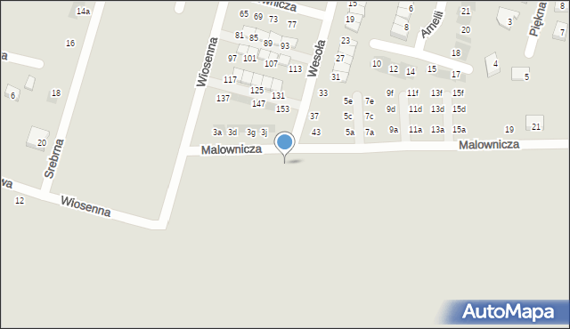 Oława, Malownicza, 10a, mapa Oława