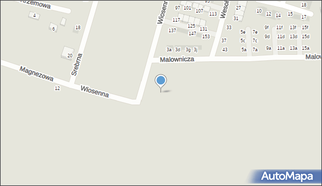 Oława, Malownicza, 2f, mapa Oława