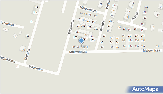 Oława, Malownicza, 3f, mapa Oława