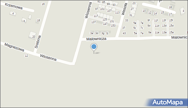 Oława, Malownicza, 4g, mapa Oława