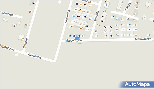 Oława, Malownicza, 6a, mapa Oława