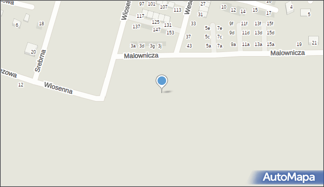 Oława, Malownicza, 8k, mapa Oława