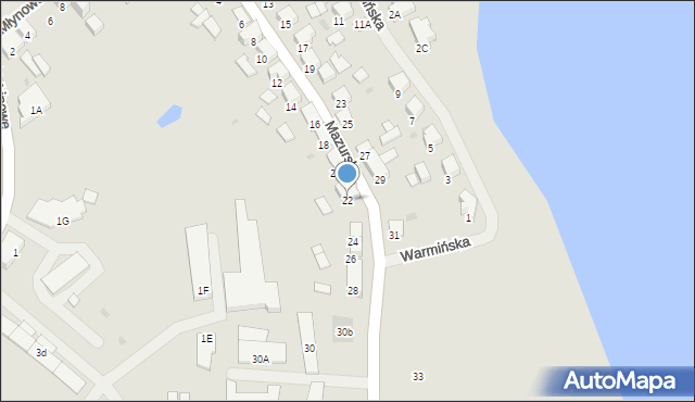 Olecko, Mazurska, 22, mapa Olecko
