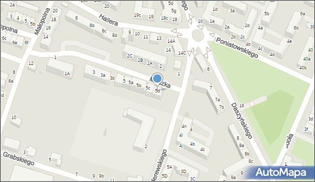 Oleśnica, Maczka Stanisława, gen., 5d, mapa Oleśnica