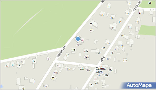 Olkusz, Mazaniec, 43, mapa Olkusz