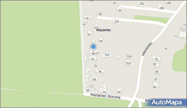 Olkusz, Mazaniec, 50, mapa Olkusz