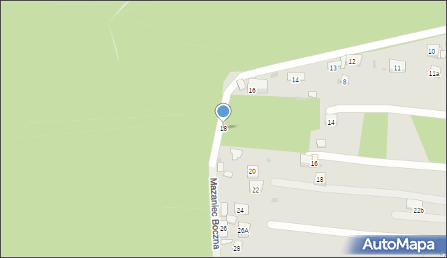 Olkusz, Mazaniec Boczna, 18, mapa Olkusz