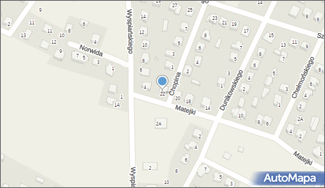 Olszewo-Borki, Matejki Jana, 22, mapa Olszewo-Borki