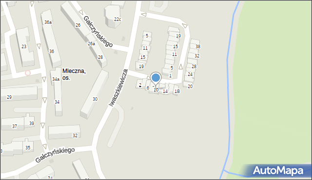 Olsztyn, Martuszewskiego Edwarda, 10, mapa Olsztyna