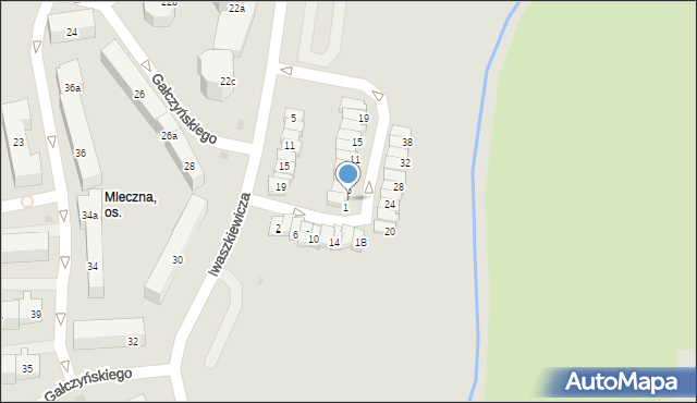 Olsztyn, Martuszewskiego Edwarda, 3, mapa Olsztyna