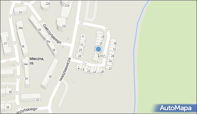 Olsztyn, Martuszewskiego Edwarda, 5, mapa Olsztyna