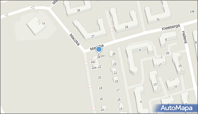 Olsztyn, Maczka Stanisława, gen., 24, mapa Olsztyna