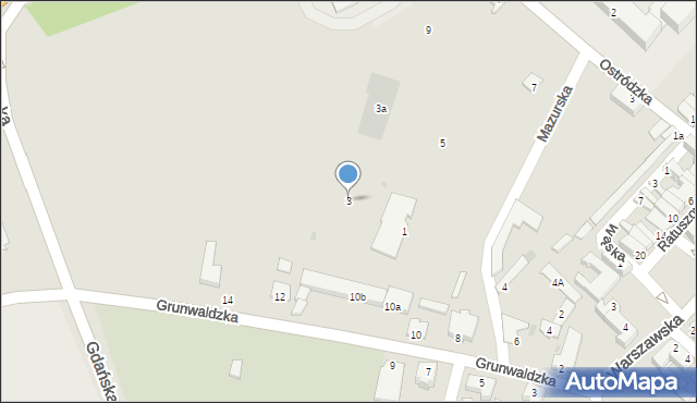 Olsztynek, Mazurska, 3, mapa Olsztynek