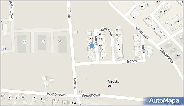 Opole, Matei Oswalda, prof., 7, mapa Opola