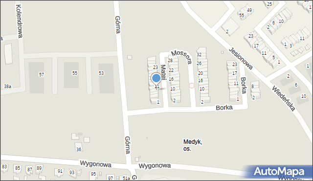 Opole, Matei Oswalda, prof., 9, mapa Opola