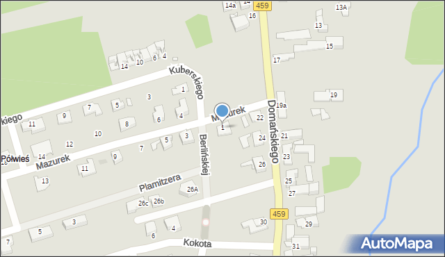 Opole, Mazurek Stefanii, 1, mapa Opola