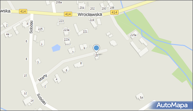 Opole, Marty, 10, mapa Opola
