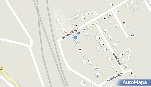 Opole, Małej Panwi, 40, mapa Opola