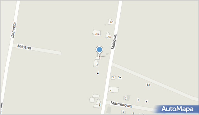 Orzesze, Makowa, 1, mapa Orzesze