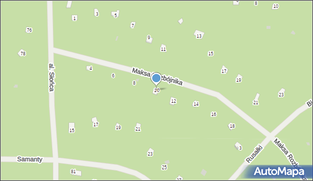 Osiedle Wilga, Maksa Rozbójnika, 10, mapa Osiedle Wilga