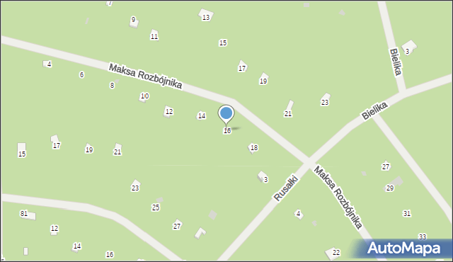 Osiedle Wilga, Maksa Rozbójnika, 16, mapa Osiedle Wilga