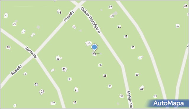 Osiedle Wilga, Maksa Rozbójnika, 24, mapa Osiedle Wilga