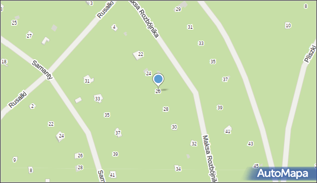 Osiedle Wilga, Maksa Rozbójnika, 26, mapa Osiedle Wilga