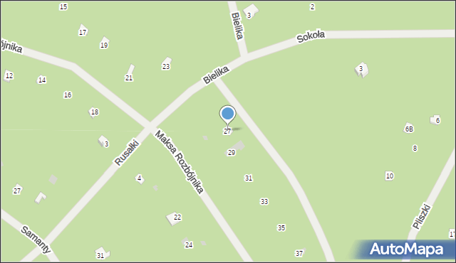 Osiedle Wilga, Maksa Rozbójnika, 27, mapa Osiedle Wilga