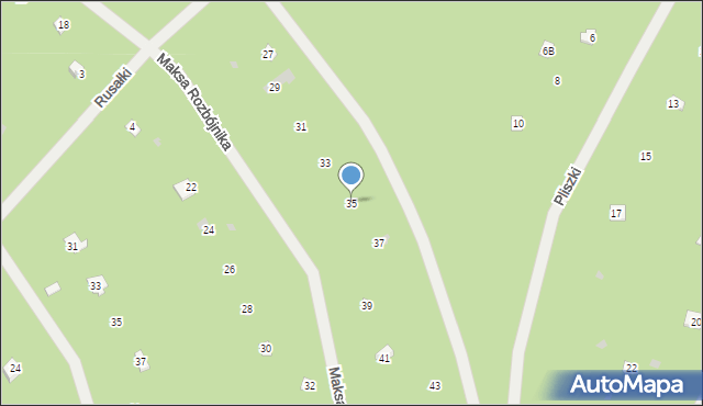 Osiedle Wilga, Maksa Rozbójnika, 35, mapa Osiedle Wilga